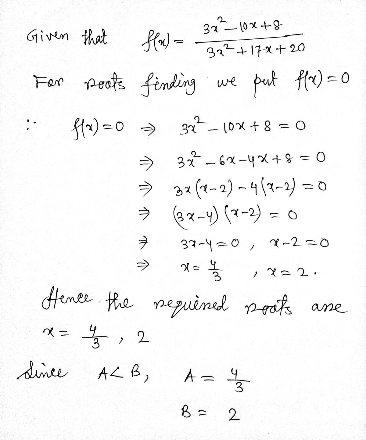 Algebra homework question answer, step 1, image 1